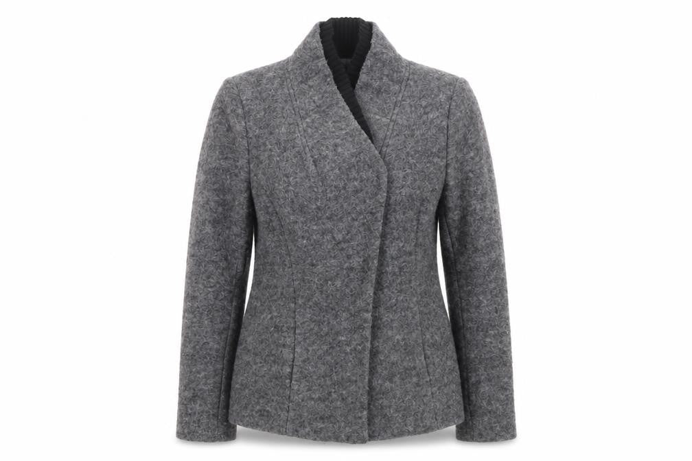 Per Una Women’s Grey Size 8 Open Knit Short Jacket Pockets