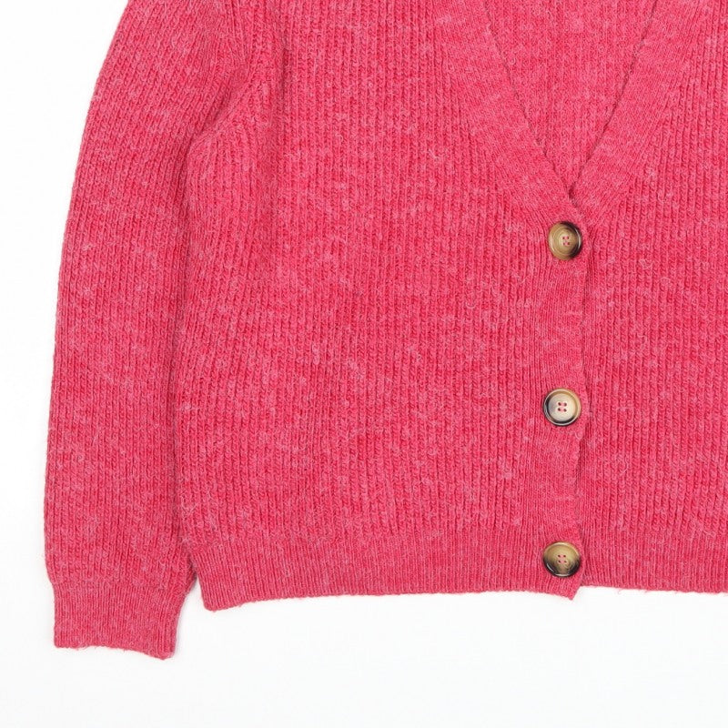 Sonder Studio Women’s Pink Size 16 V-Neck Button Knit Cardigan