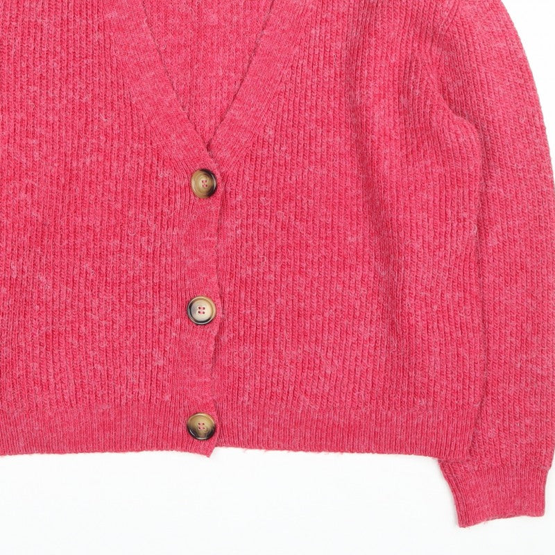 Sonder Studio Women’s Pink Size 16 V-Neck Button Knit Cardigan