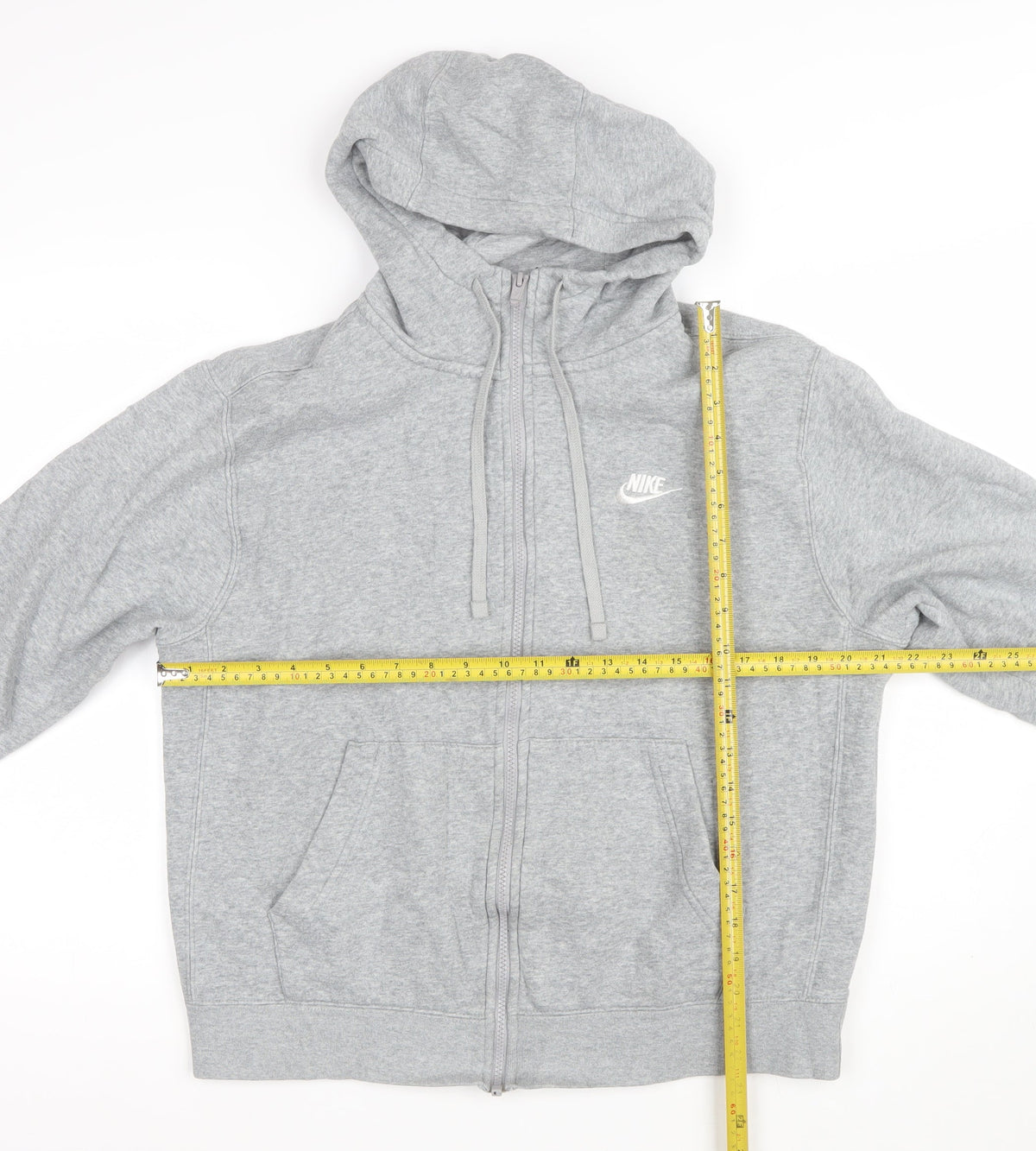 Nike Women’s Grey M Full Zip Hooded Fleece Jacket Logo