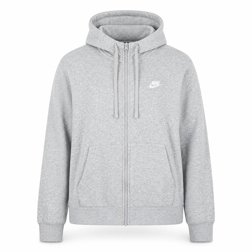Nike Women’s Grey M Full Zip Hooded Fleece Jacket Logo