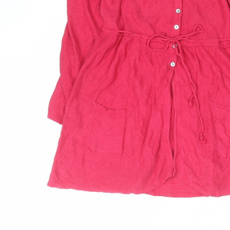Jane Norman Women's Pink Size 10 Long Sleeve Button Knit Cardigan