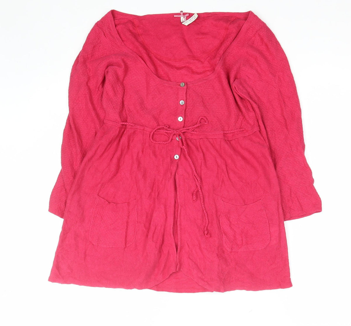Jane Norman Women's Pink Size 10 Long Sleeve Button Knit Cardigan