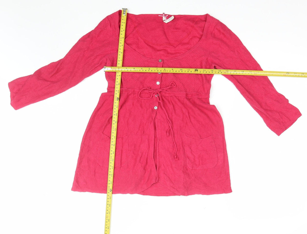Jane Norman Women's Pink Size 10 Long Sleeve Button Knit Cardigan