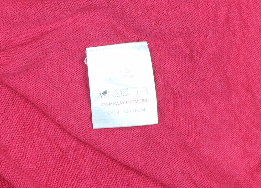 Jane Norman Women's Pink Size 10 Long Sleeve Button Knit Cardigan