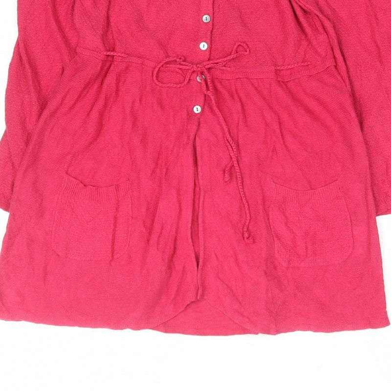 Jane Norman Women's Pink Size 10 Long Sleeve Button Knit Cardigan