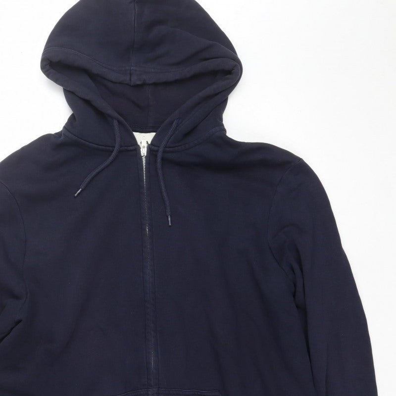 C&A Men’s Navy Blue XL Full Zip Hooded Fleece Sweatshirt