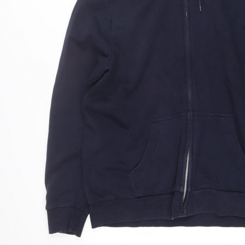 C&A Men’s Navy Blue XL Full Zip Hooded Fleece Sweatshirt