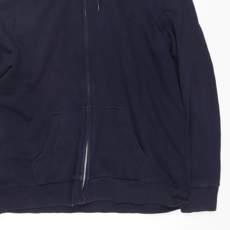 C&A Men’s Navy Blue XL Full Zip Hooded Fleece Sweatshirt
