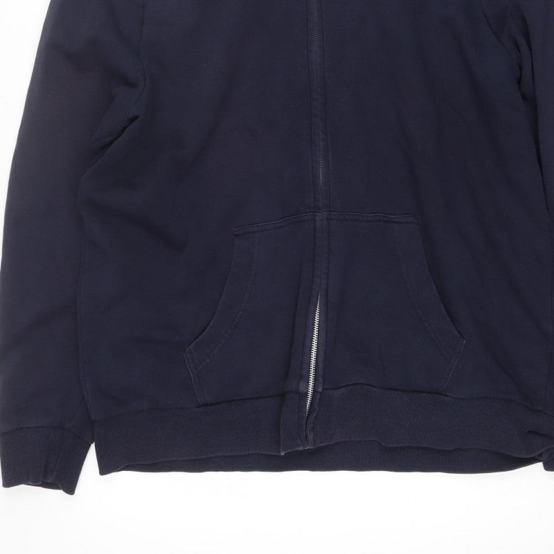 C&A Men’s Navy Blue XL Full Zip Hooded Fleece Sweatshirt