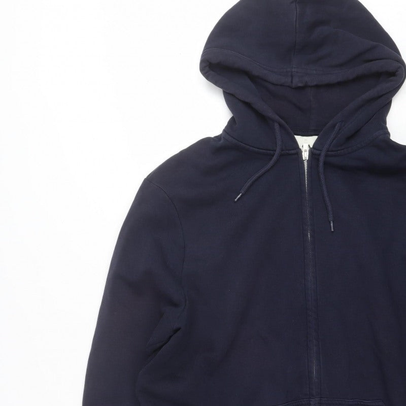 C&A Men’s Navy Blue XL Full Zip Hooded Fleece Sweatshirt