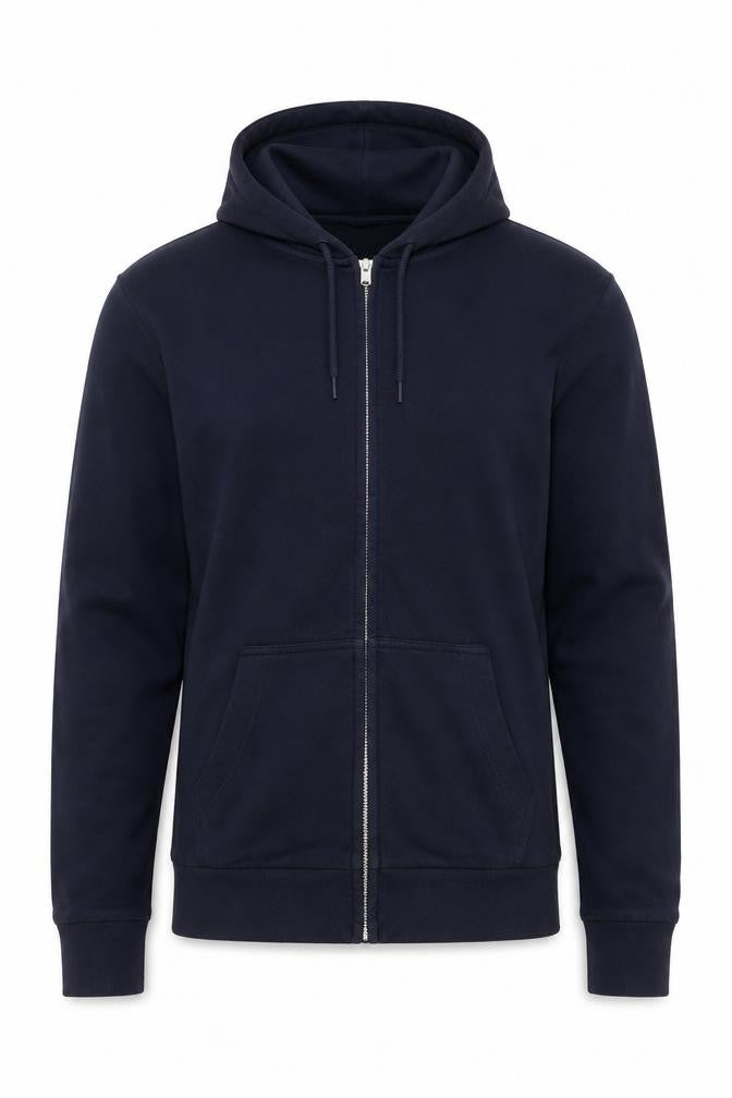 C&A Men’s Navy Blue XL Full Zip Hooded Fleece Sweatshirt