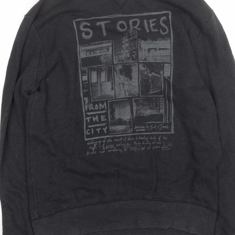 Jack & Jones Premium Men’s Black XL Pullover Graphic City Sweatshirt