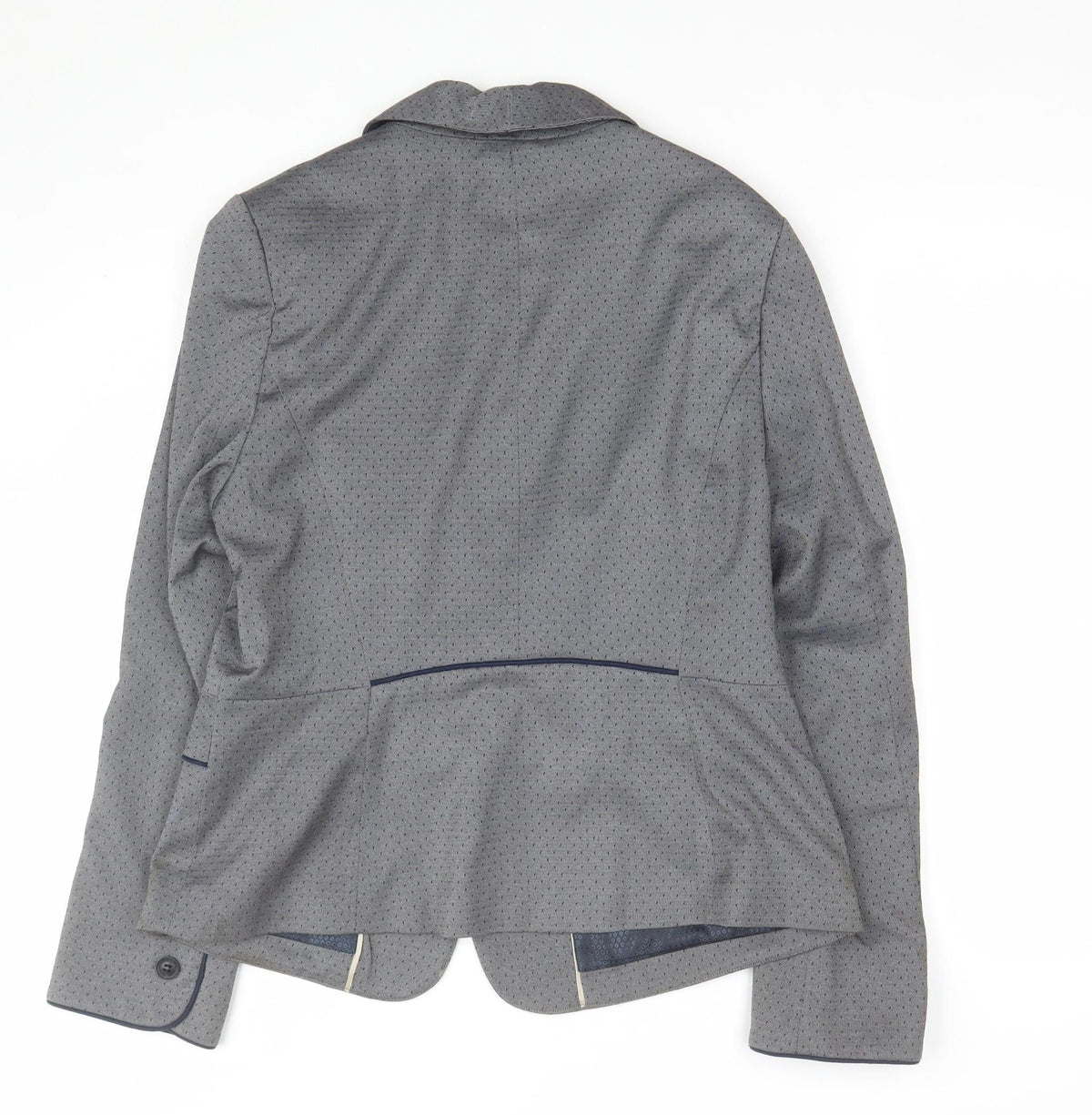 Next Women Grey UK 14 Tailored Shawl Lapel Lined Blazer Jacket