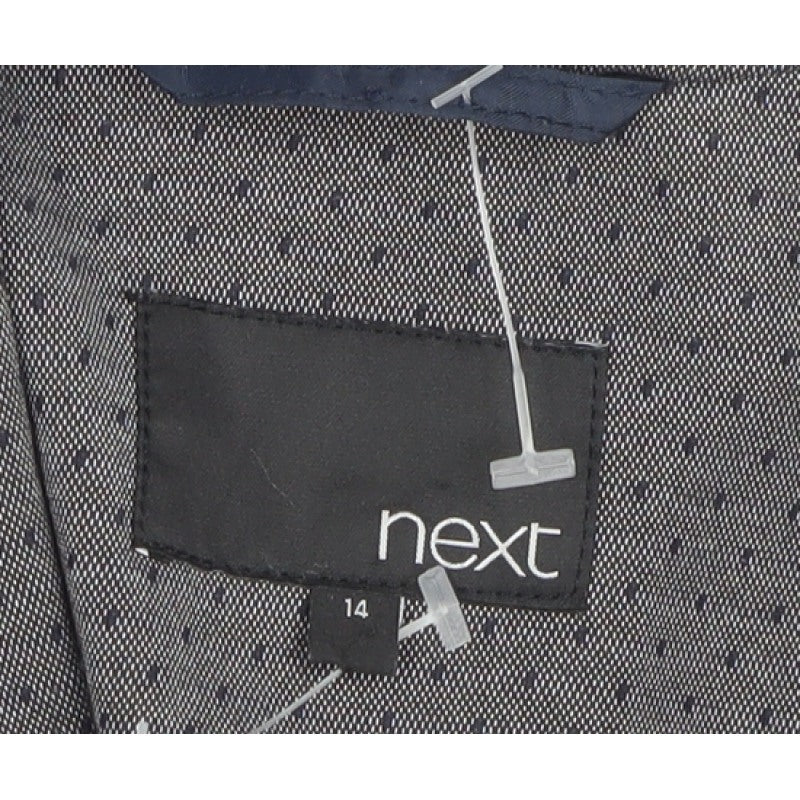 Next Women Grey UK 14 Tailored Shawl Lapel Lined Blazer Jacket
