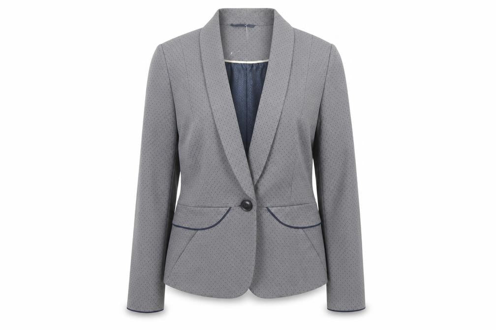 Next Women Grey UK 14 Tailored Shawl Lapel Lined Blazer Jacket