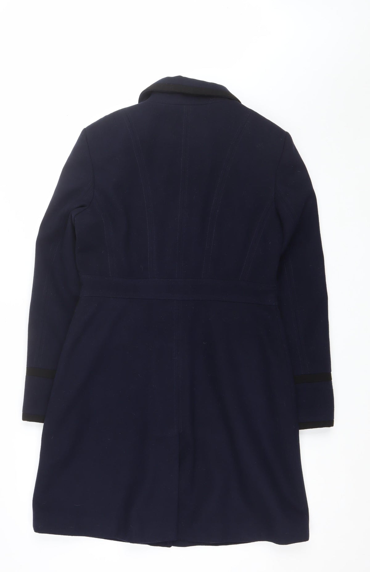 Ruby and Ed Women’s Navy UK 12 Long Button Coat Collared Pockets