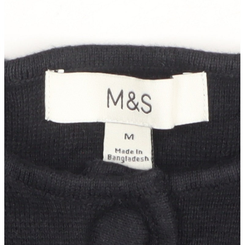 Marks and Spencer Women’s Black M Button Knit Cardigan Crew Neck