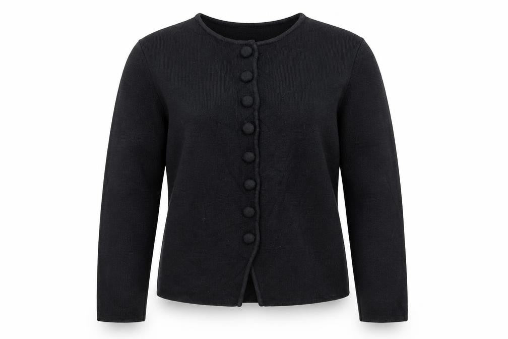 Marks and Spencer Women’s Black M Button Knit Cardigan Crew Neck