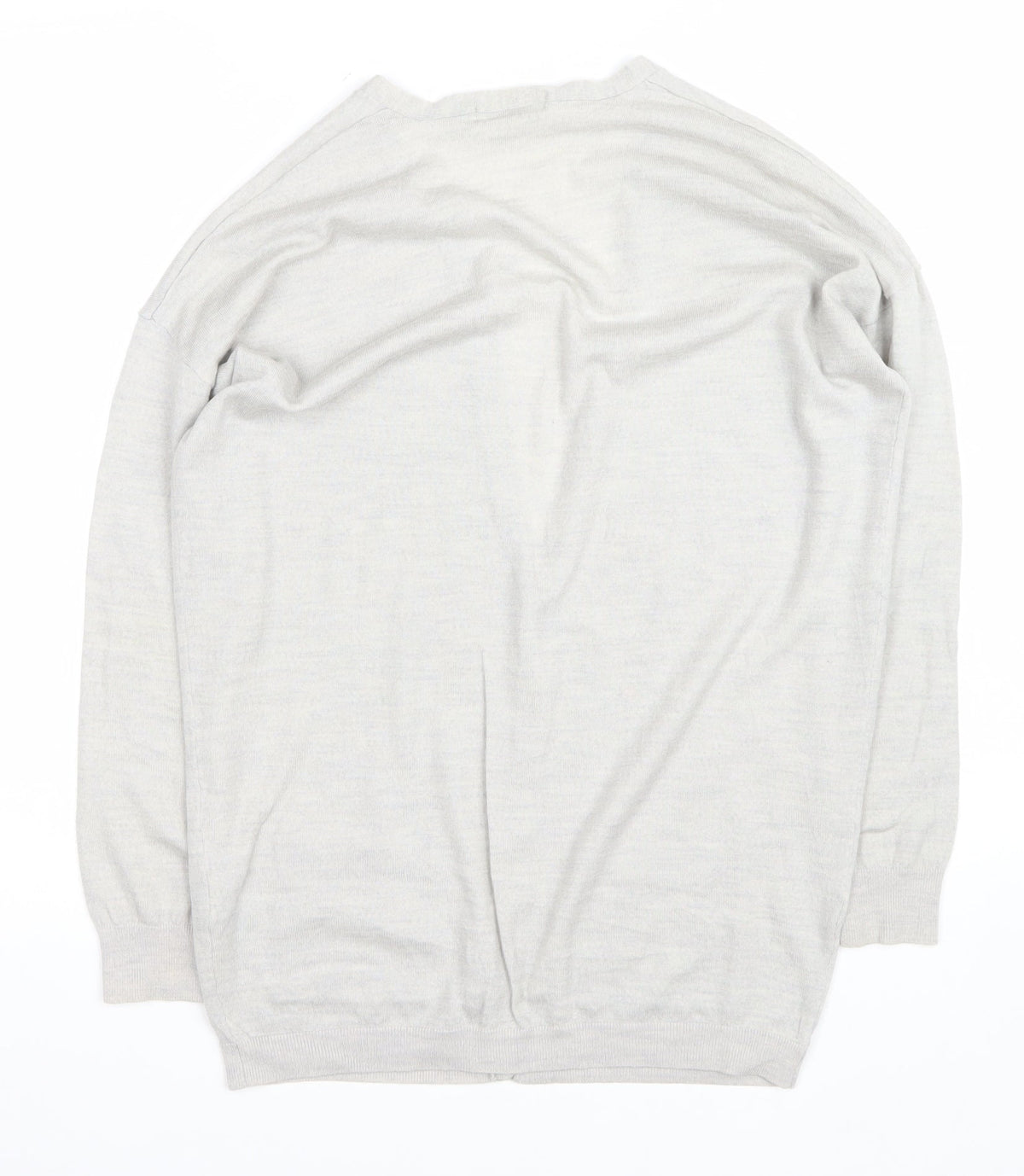 Boden Women Grey Size 12 V-Neck Button Pocket Cardigan
