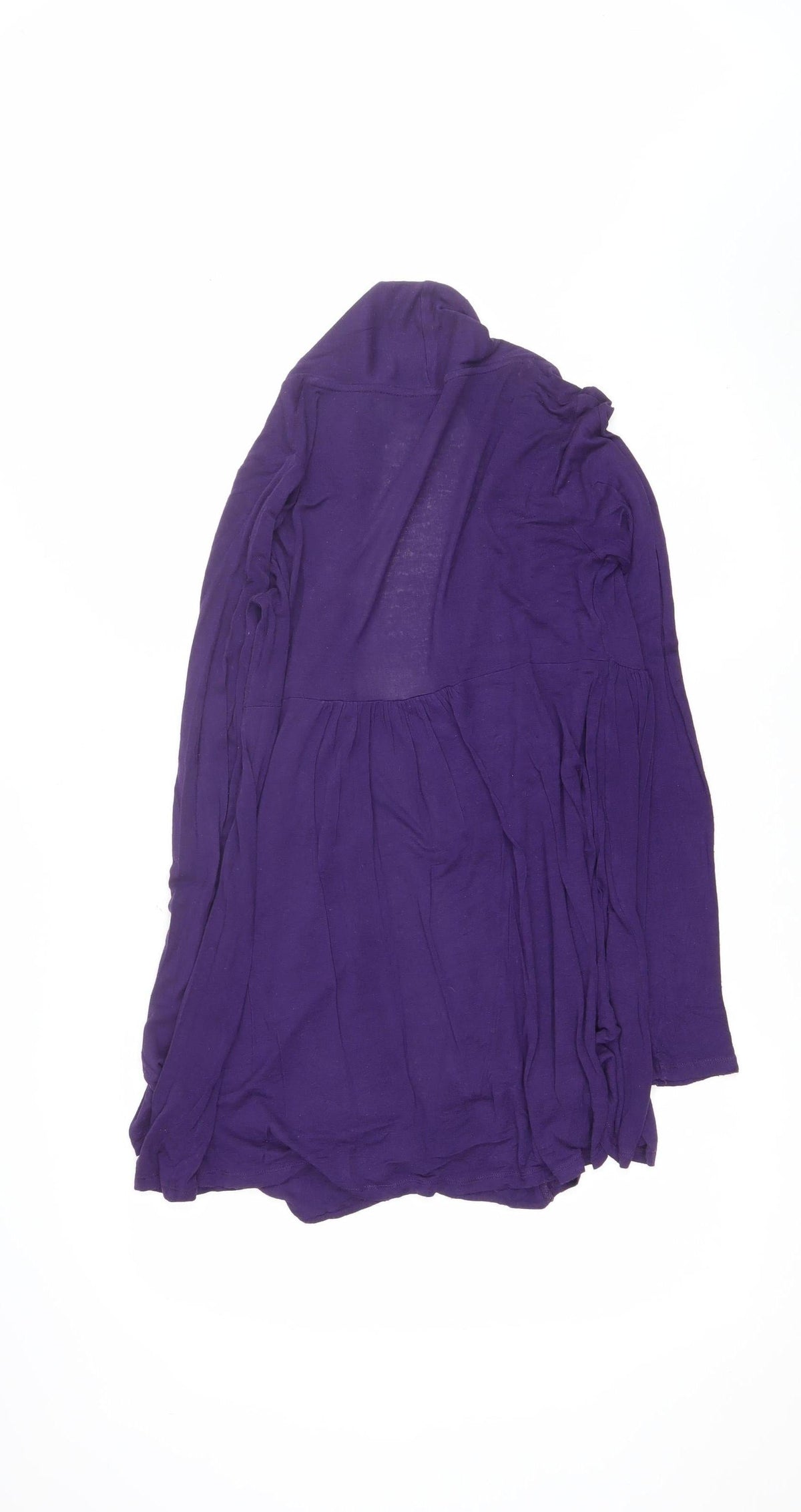 Three Eight Women’s Purple Size 10 Open Drape Long Cardigan