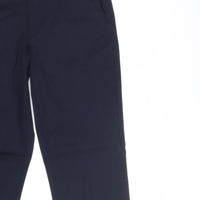 Marks & Spencer Men’s Navy 32L Regular Fit Wool Blend Dress Trousers