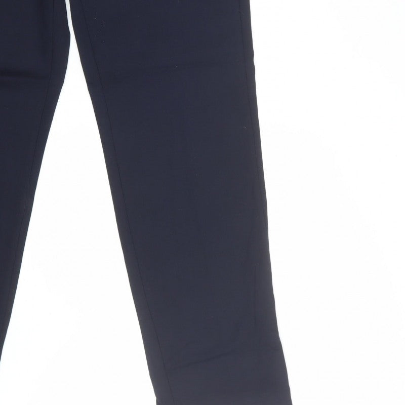 Marks & Spencer Men’s Navy 32L Regular Fit Wool Blend Dress Trousers