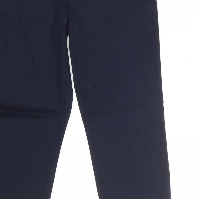 Marks & Spencer Men’s Navy 32L Regular Fit Wool Blend Dress Trousers