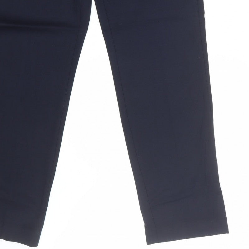 Marks & Spencer Men’s Navy 32L Regular Fit Wool Blend Dress Trousers