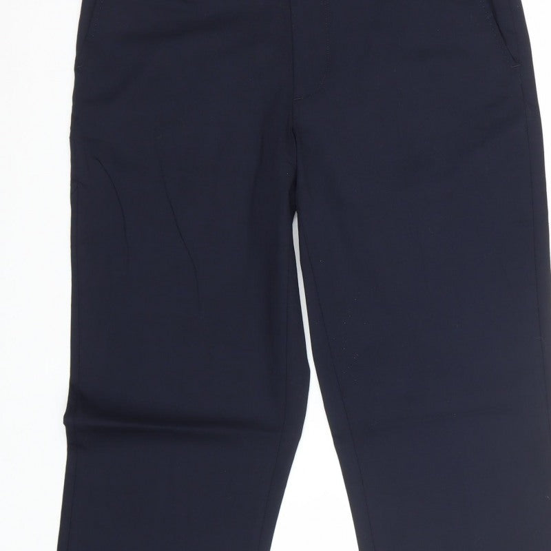 Marks & Spencer Men’s Navy 32L Regular Fit Wool Blend Dress Trousers