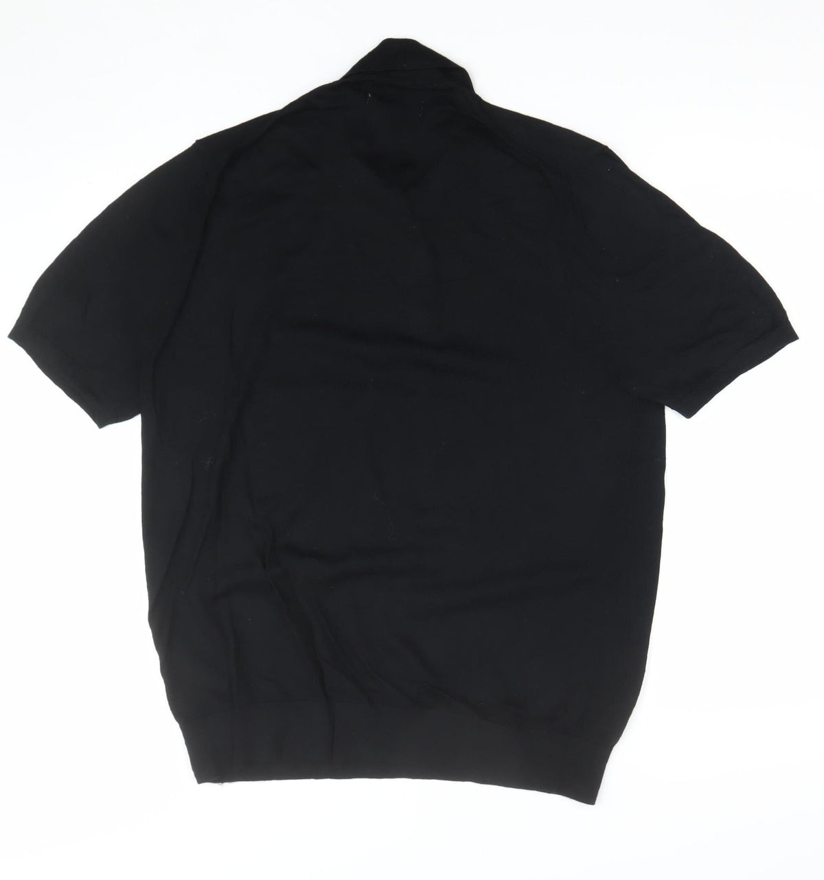 Autograph Men's Black L Merino Wool 1/4 Zip Pullover Jumper