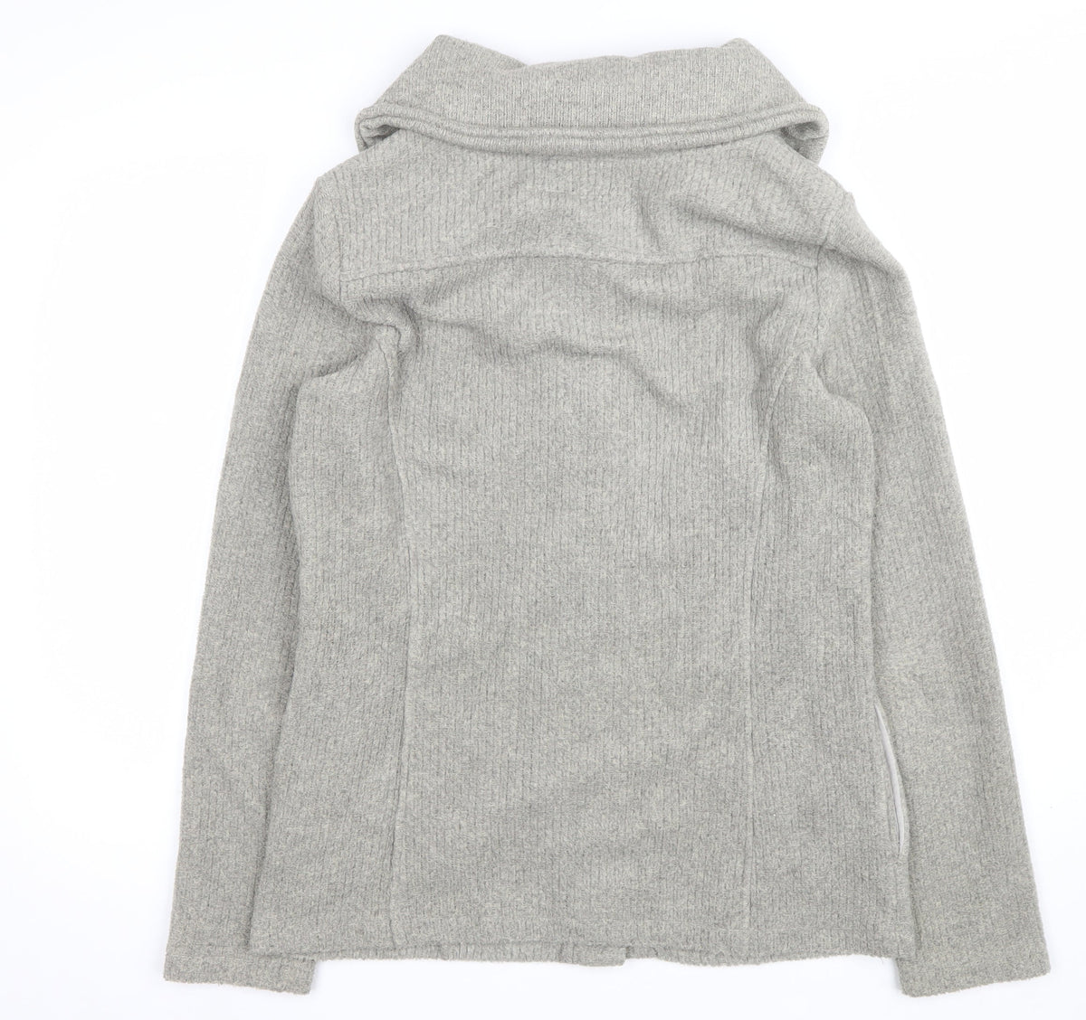 Per Una Women Grey M Knit Button Coatigan Collared Jacket