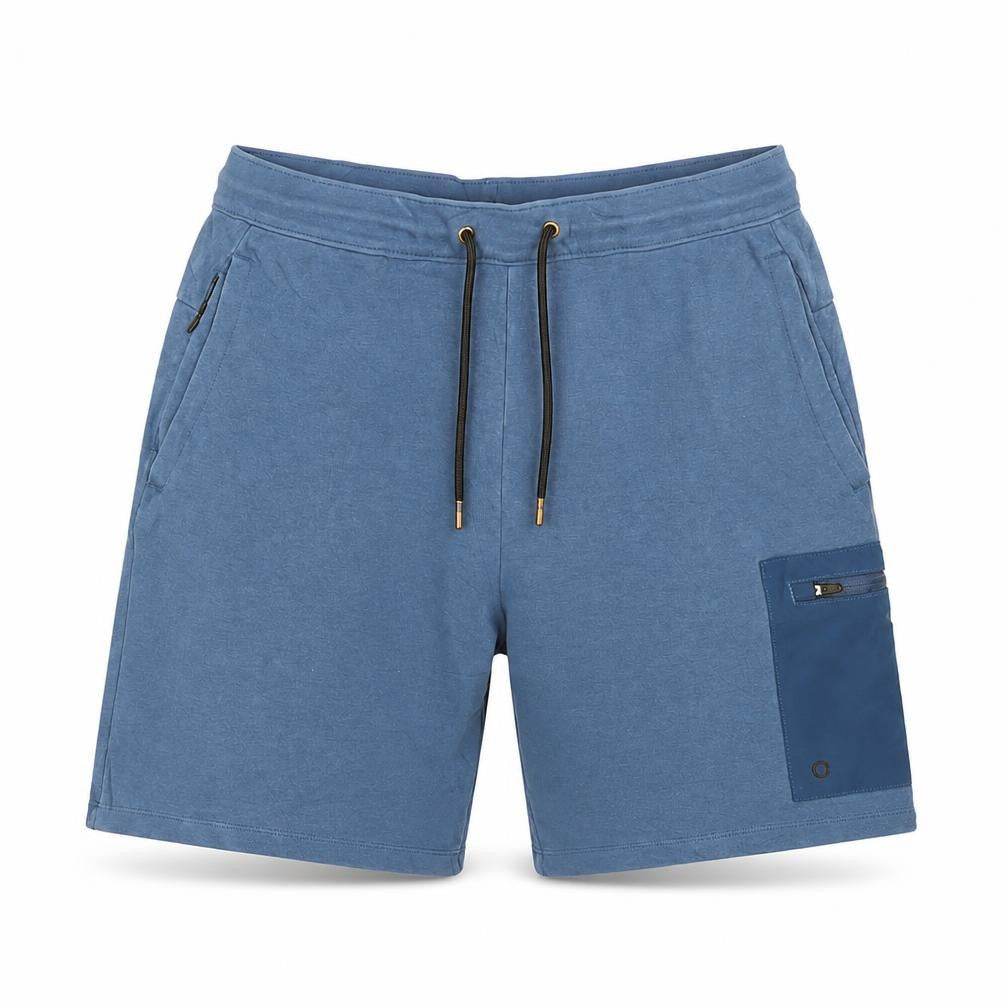 Goodmove Men’s Blue M Sweat Shorts Drawstring Zip Pocket