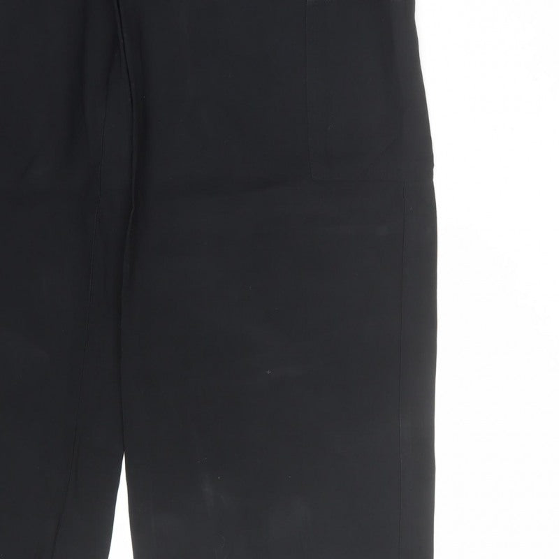 Marks and Spencer Women Black UK 8 Short Cargo Trousers Gold Zip