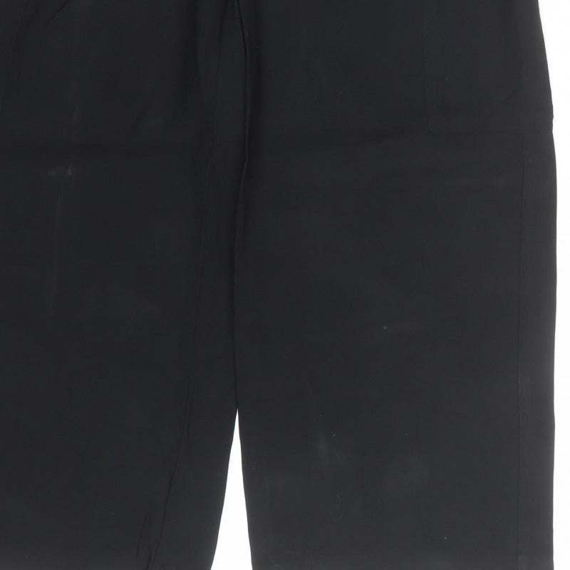 Marks and Spencer Women Black UK 8 Short Cargo Trousers Gold Zip