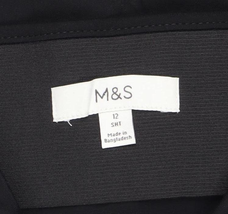 Marks and Spencer Women’s Black Size 12 Straight Leg Trousers