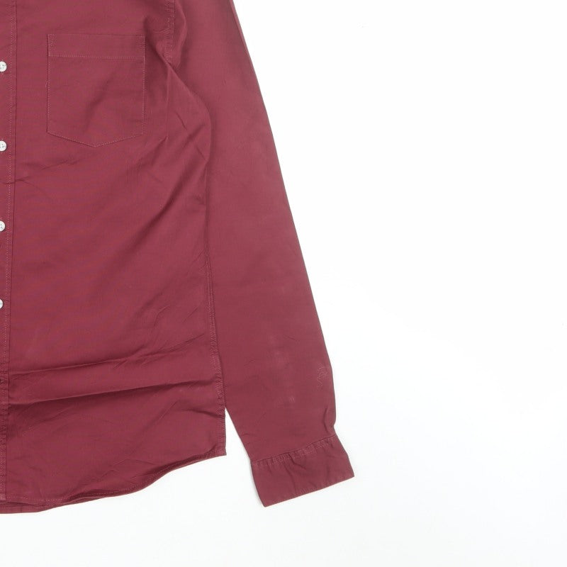 Topman Men’s Red L Long Sleeve Button-Down Casual Shirt
