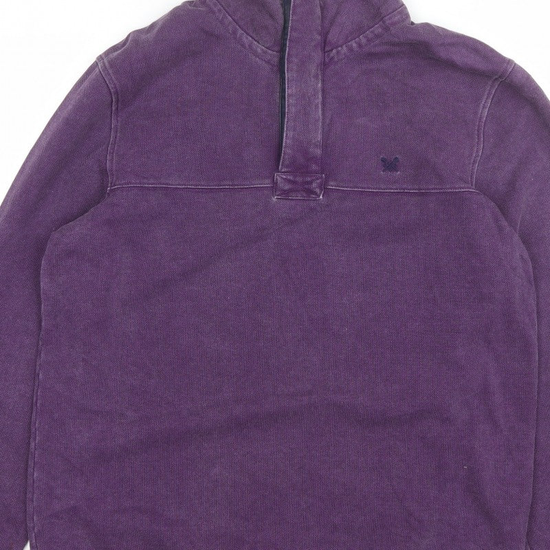 Crew Clothing Company Men’s Purple L 1/4 Zip Pullover Sweatshirt