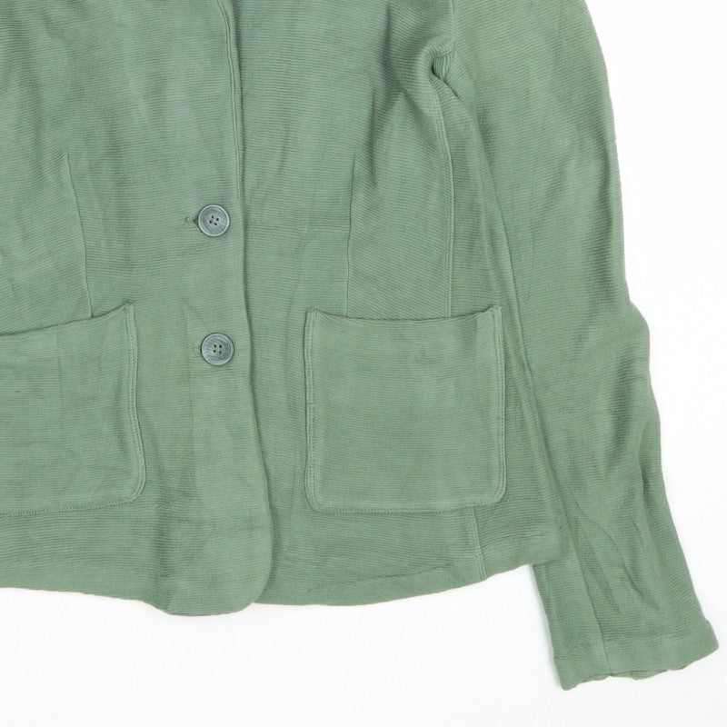 WB Women’s Green UK 8 Corduroy Button Front Collared Jacket