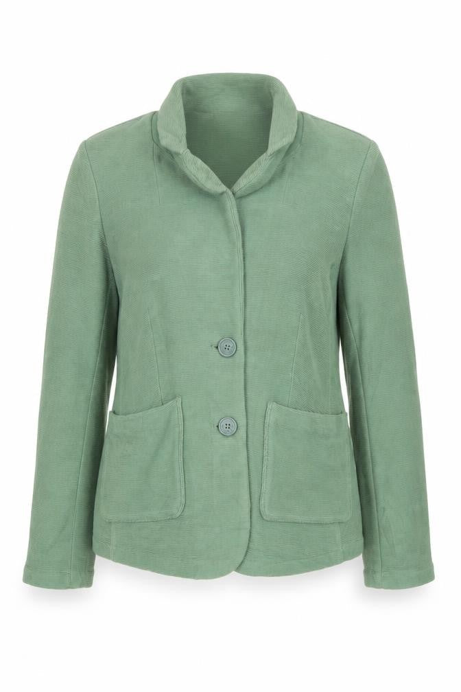 WB Women’s Green UK 8 Corduroy Button Front Collared Jacket