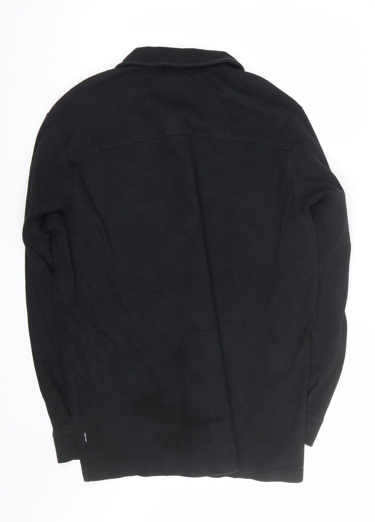Only & Sons Men's Black XL Button Front Shacket Jacket Utility Pockets