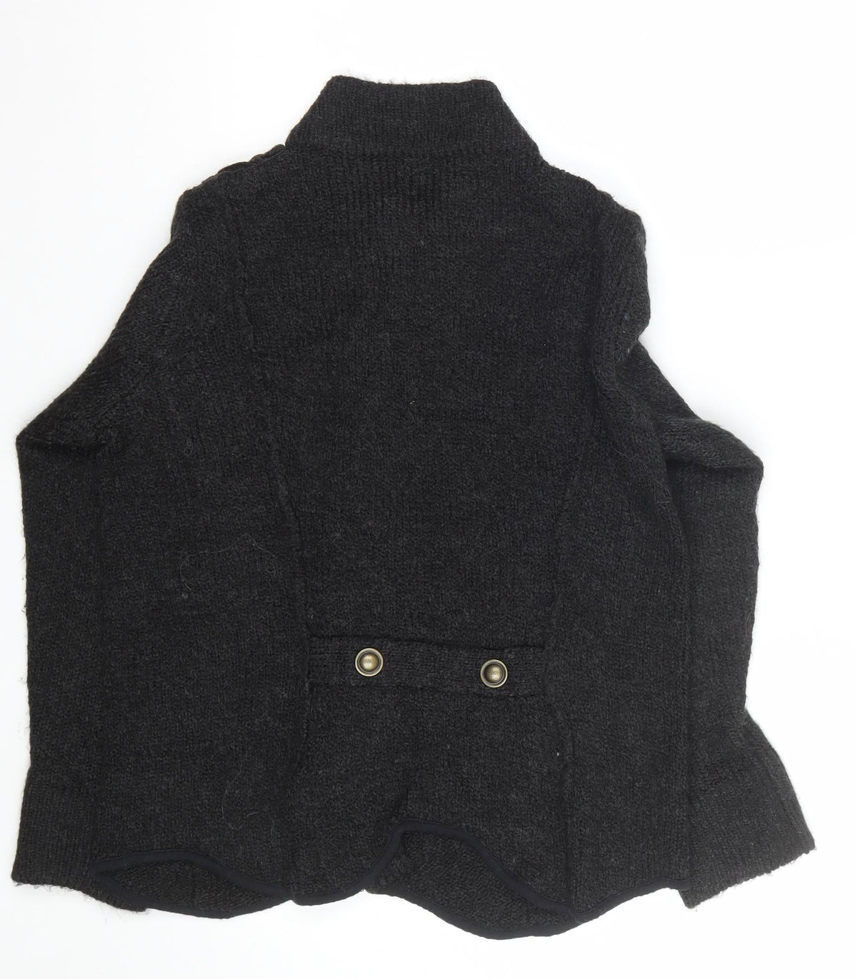 Per Una M&S Women’s Black Size 16 Full Zip High Neck Knit Jumper
