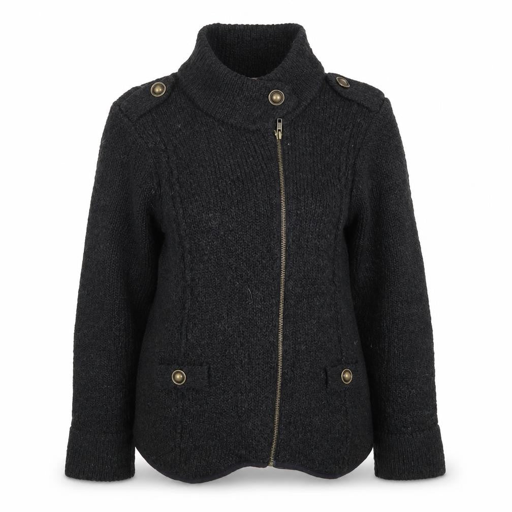 Per Una M&S Women’s Black Size 16 Full Zip High Neck Knit Jumper