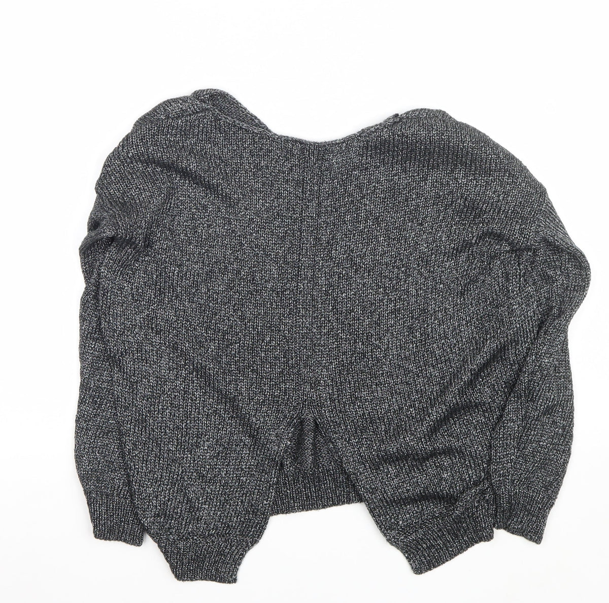 River Island Women Grey Marl Open Knit Cardigan Size 12