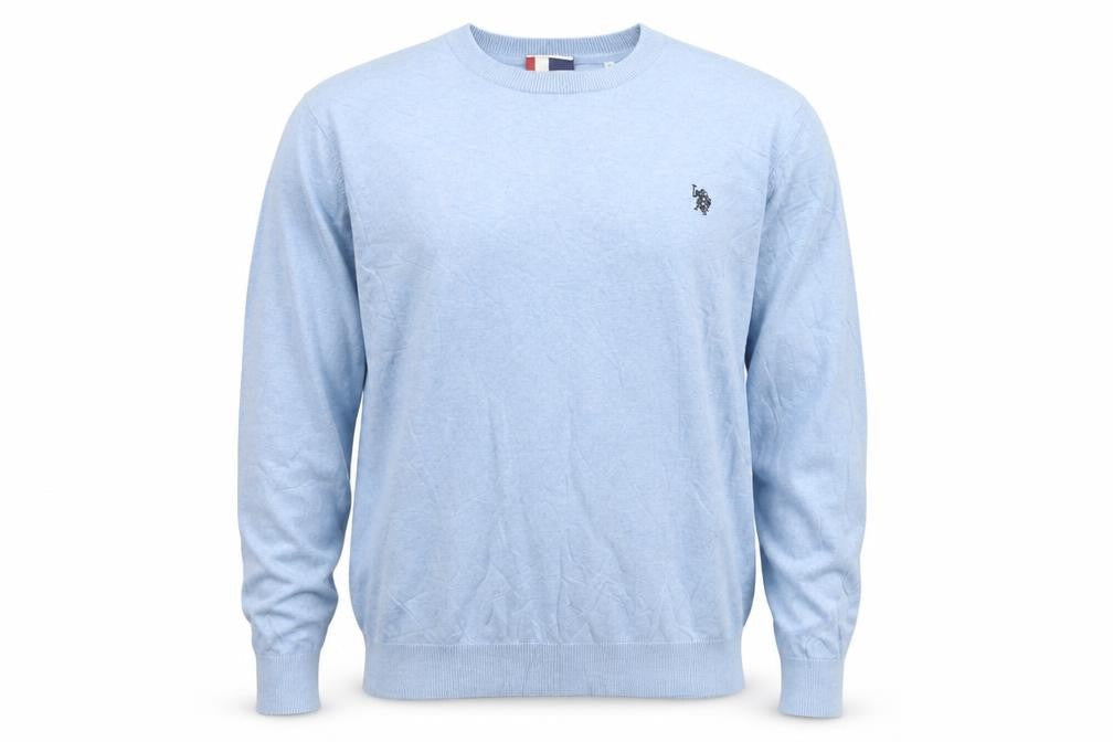 U.S. Polo Assn. Men’s Blue 2XL Crew Neck Logo Pullover Jumper