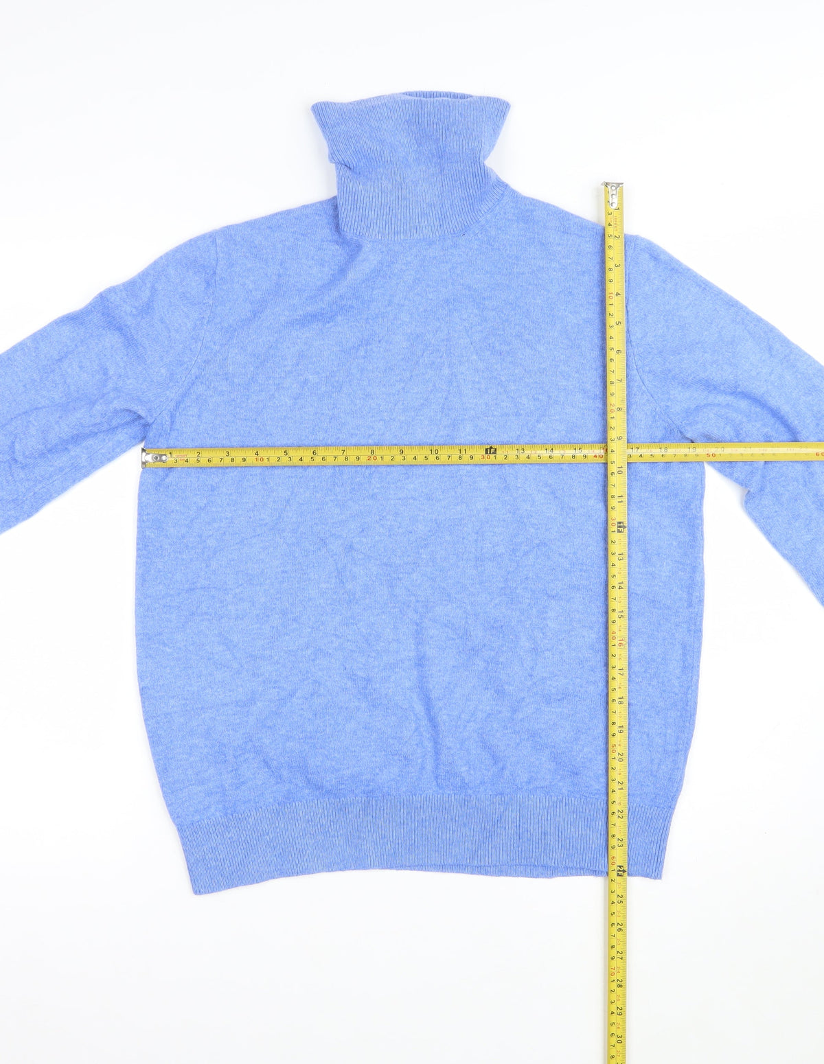 Marks and Spencer Women Blue S Roll Neck Knit Pullover Jumper
