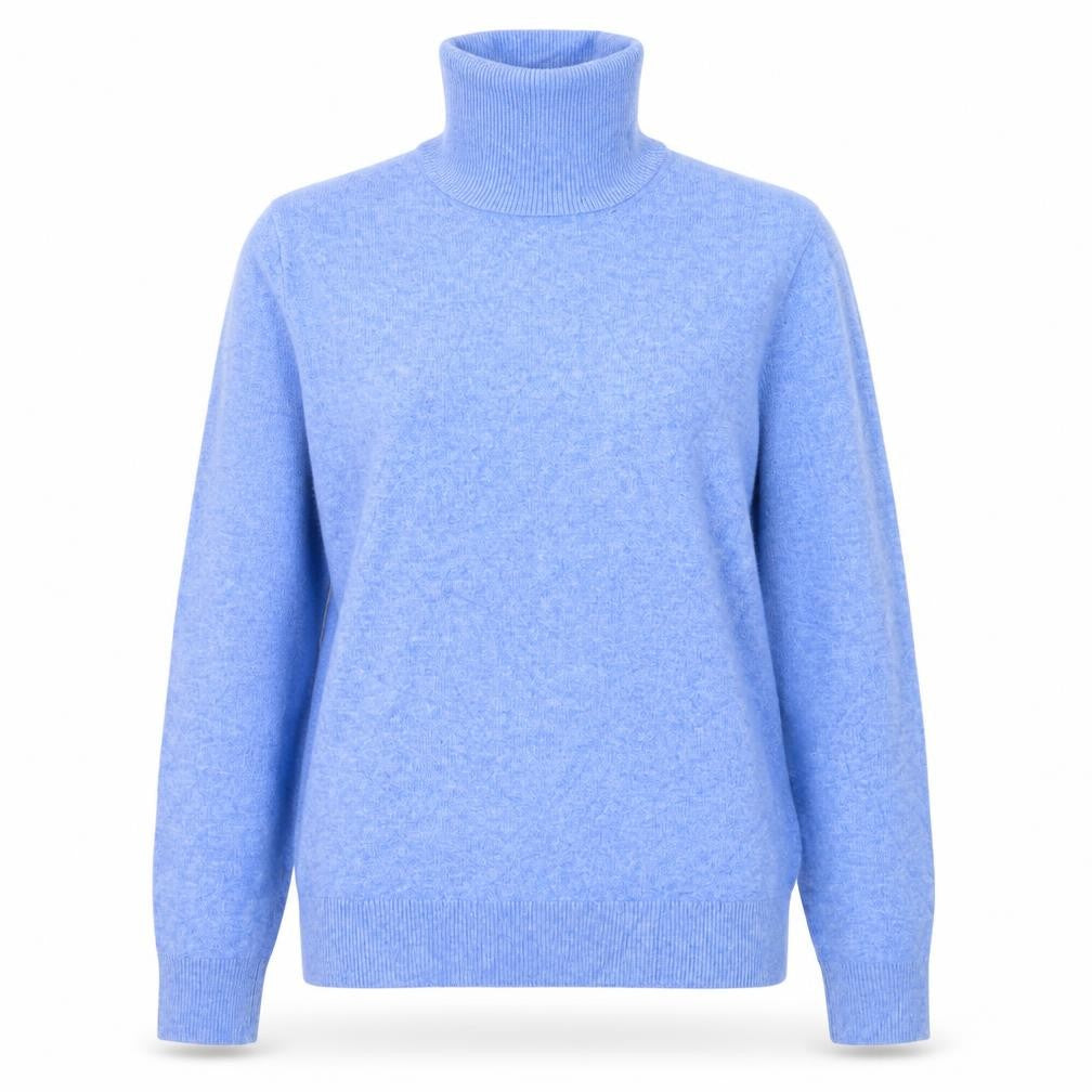 Marks and Spencer Women Blue S Roll Neck Knit Pullover Jumper