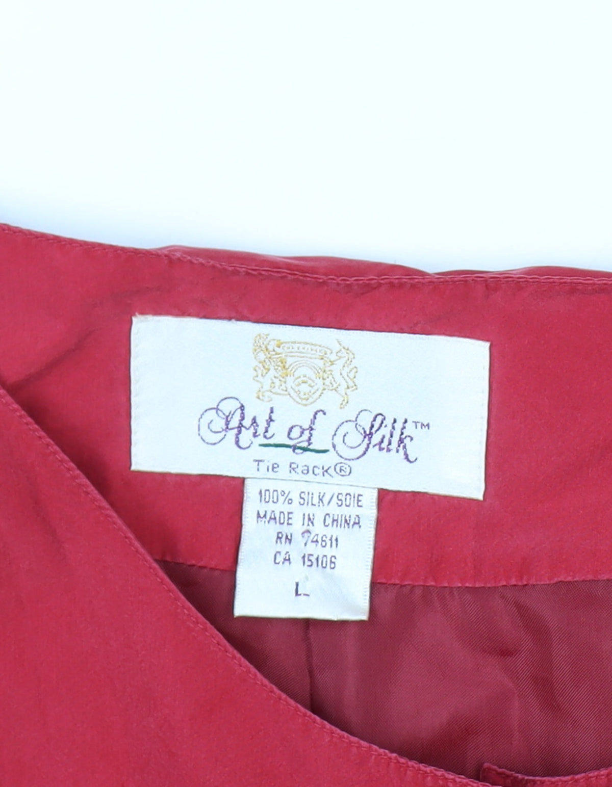 Art of Silk Women Red L 100% Silk 6 Button Suit Jacket
