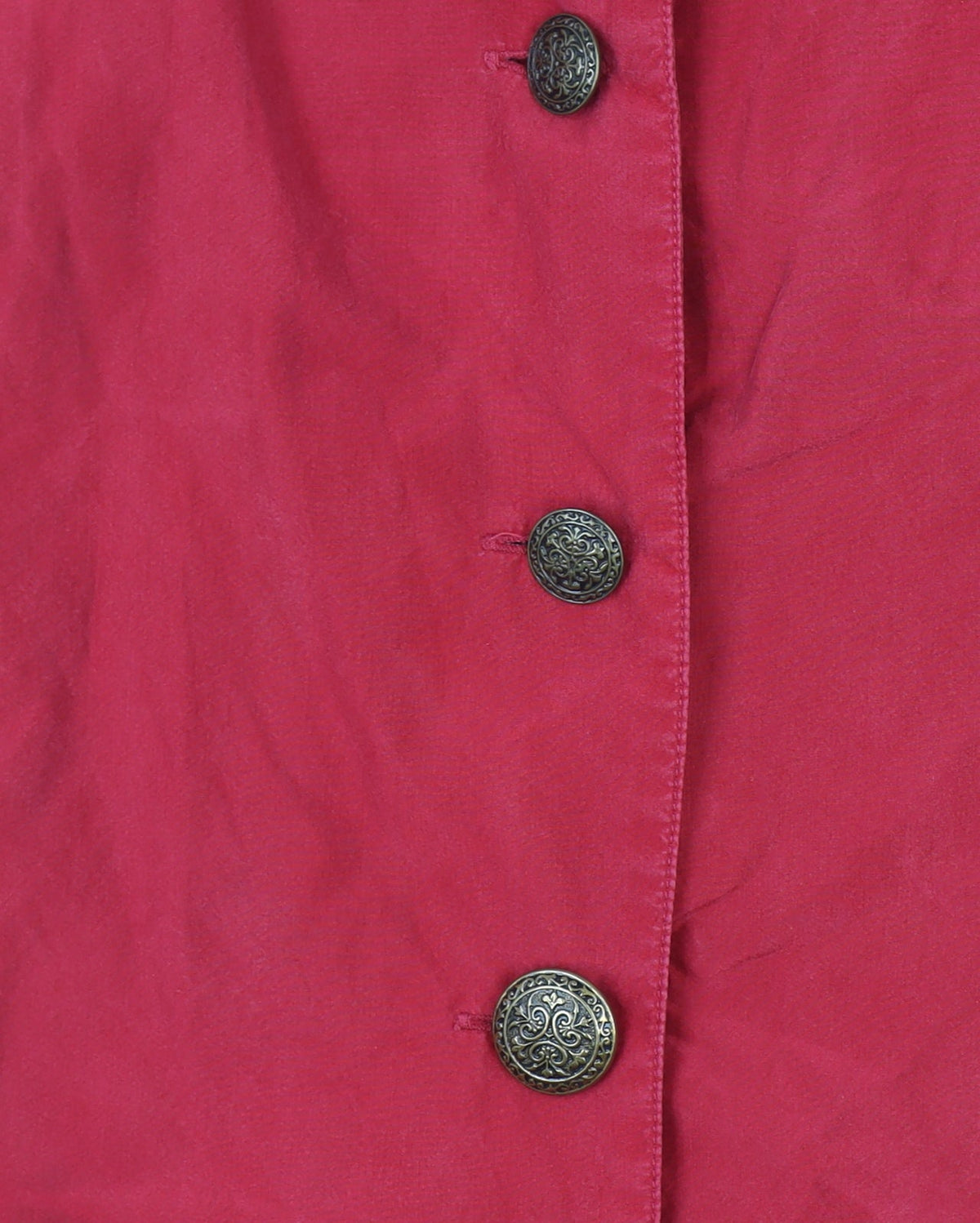 Art of Silk Women Red L 100% Silk 6 Button Suit Jacket