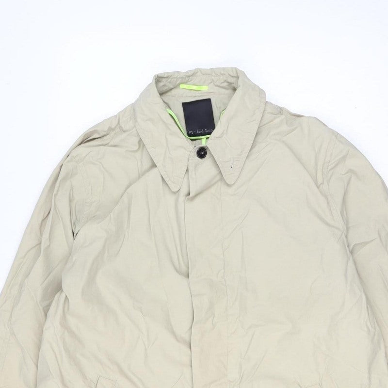 Paul Smith Men’s Beige XL Overcoat Lightweight Cotton Blend